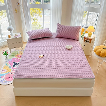 91家纺网 家纺一手货源 找家纺 （总）柔品 2025新款0.45乳胶凉席夏被四件套（床单款）