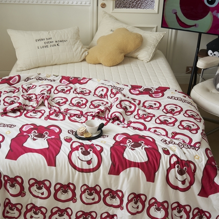 91家纺网 家纺一手货源 找家纺 米菲 A类生态锦棉牛奶针织棉大豆夏被（四季款） 迪士尼-表情包