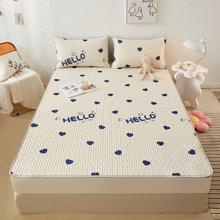 91家纺网 家纺一手货源 找家纺 （总）柔品 2025新款0.45乳胶凉席夏被四件套（床单款）