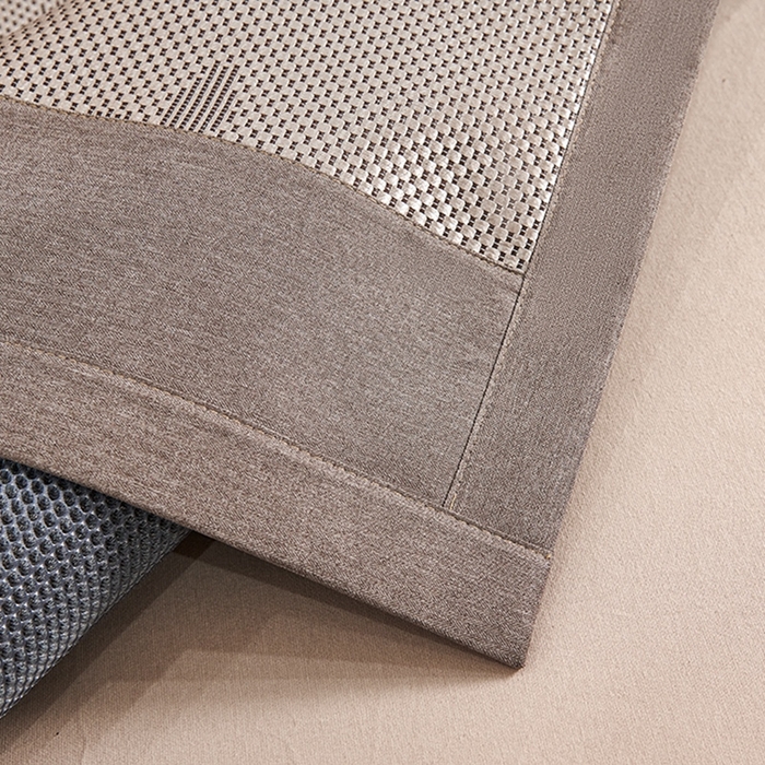 91家纺网 家纺一手货源 找家纺 青雅席业 2025年新款春夏3D复合冰藤养生席 四叶草-香槟