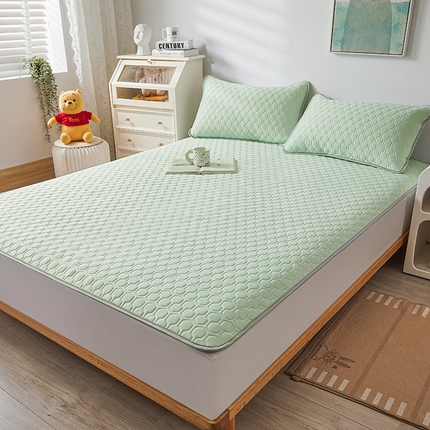 91家纺网 家纺一手货源 找家纺 （总）小萌虎 2024新款凉感冰丝印花床单款胶质凉席