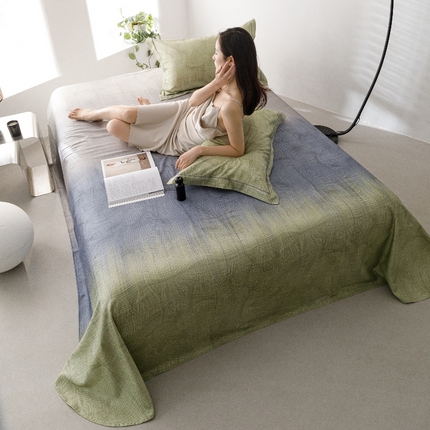 91家纺网 家纺一手货源 找家纺 舒慕家纺 2025新款天丝竹纤维竹语天丝凉席数码印花软凉席床单床笠 秘境