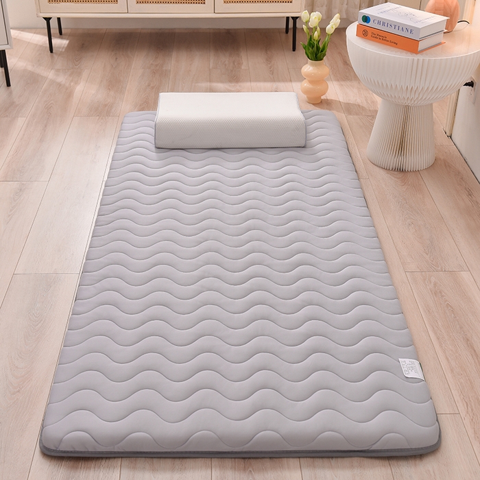 91家纺网 家纺一手货源 找家纺 亿丁点床垫 2024新款A类牛奶丝护脊乳胶床垫 单边牛奶丝乳胶灰