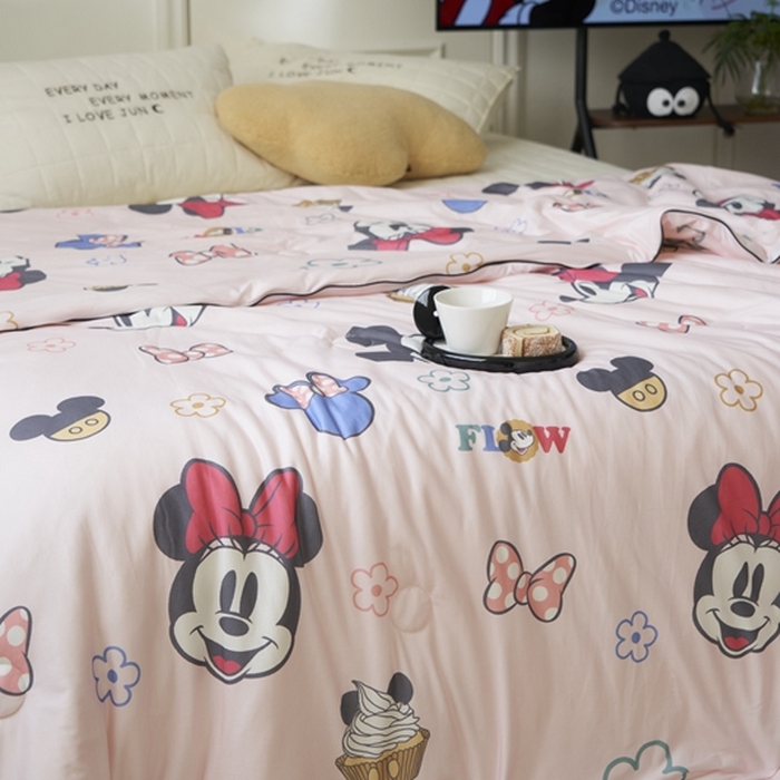 91家纺网 家纺一手货源 找家纺 米菲 A类生态锦棉牛奶针织棉大豆夏被（四季款） 迪士尼-欢乐米妮