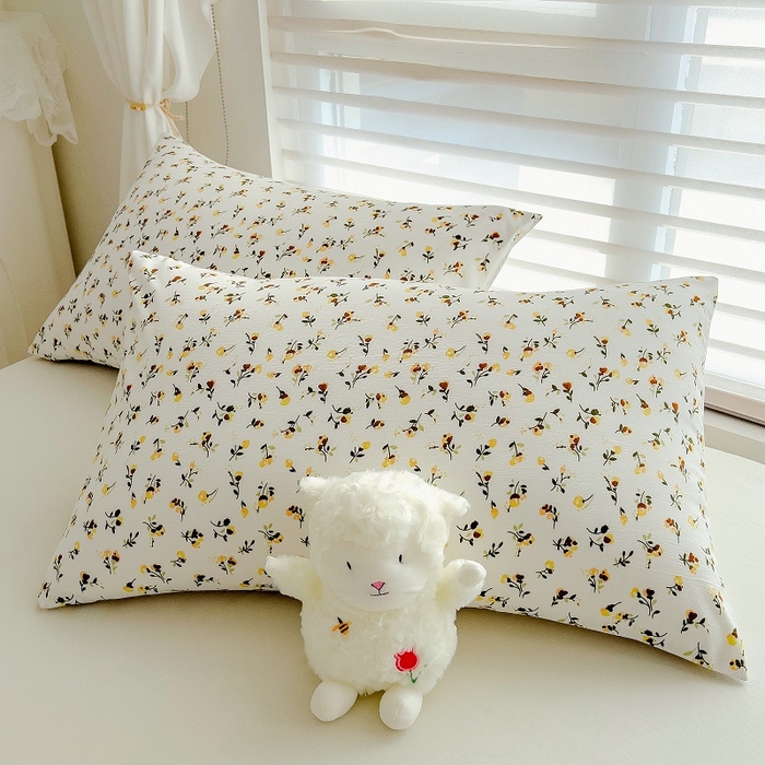 91家纺网 家纺一手货源 找家纺 梵克保罗 2024新款棉麻夏被五件套含抱枕套 花语