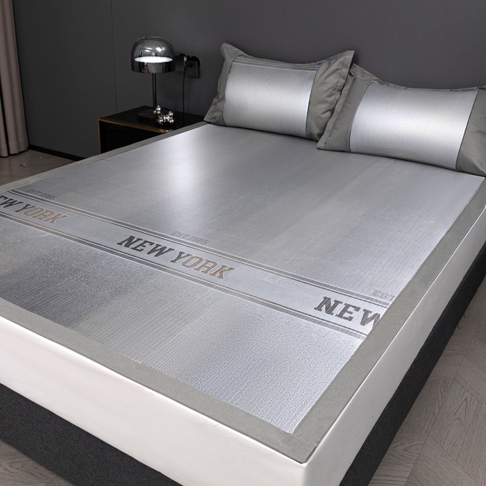 91家纺网 家纺一手货源 找家纺 （总）席之家 2025新款高精密三纬可水洗冰提花丝凉席