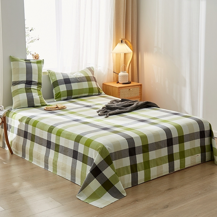 91家纺网 家纺一手货源 找家纺 暖阳 2025新款全棉水洗棉单床单 初见