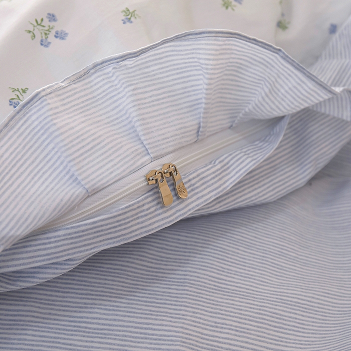 91家纺网 家纺一手货源 找家纺 一米阳光 2024新款2月全棉花边款四件套 清然