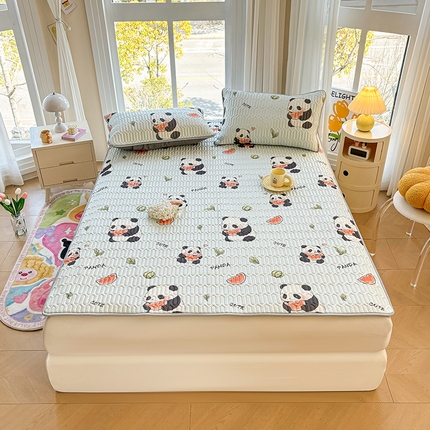 91家纺网 家纺一手货源 找家纺 （总）柔品 2025新款0.45乳胶凉席夏被四件套（床单款）