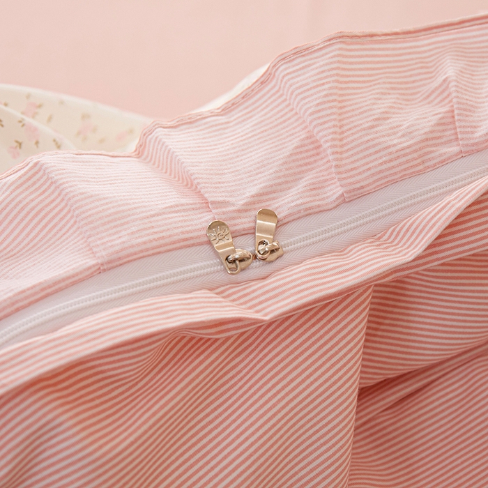 91家纺网 家纺一手货源 找家纺 一米阳光 2024新款2月全棉花边款四件套 云溪-粉