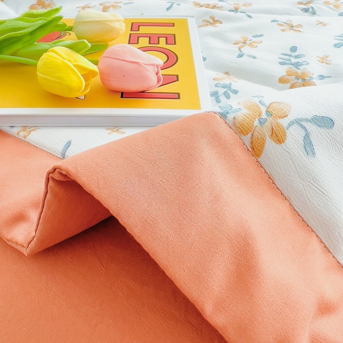 91家纺网 家纺一手货源 找家纺 梵克保罗 2024新款棉麻夏被五件套含抱枕套 晨曦