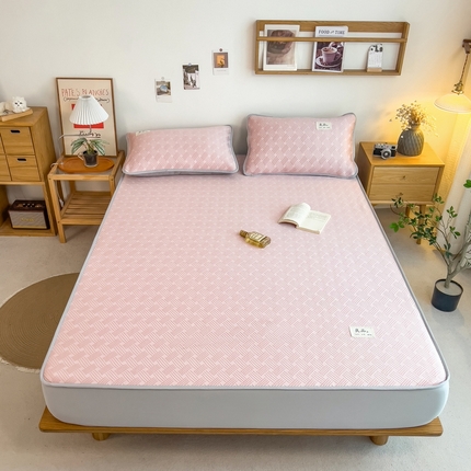 91家纺网 家纺一手货源 找家纺 （总）丝羽坊 2025新款PE凉感450克A类华夫格冰豆豆软凉席-床笠款