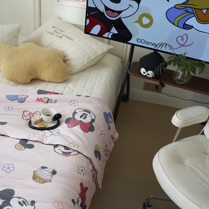 91家纺网 家纺一手货源 找家纺 米菲 A类生态锦棉牛奶针织棉大豆夏被（四季款） 迪士尼-欢乐米妮