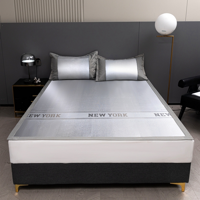 91家纺网 家纺一手货源 找家纺 （总）席之家 2025新款高精密三纬可水洗冰提花丝凉席