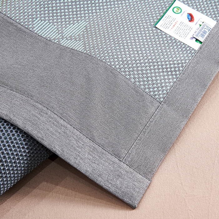 91家纺网 家纺一手货源 找家纺 青雅席业 2025年新款春夏3D复合冰藤养生席 四叶草-绿