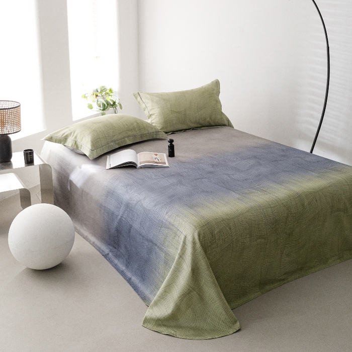 91家纺网 家纺一手货源 找家纺 舒慕家纺 2025新款天丝竹纤维竹语天丝凉席数码印花软凉席床单床笠 秘境