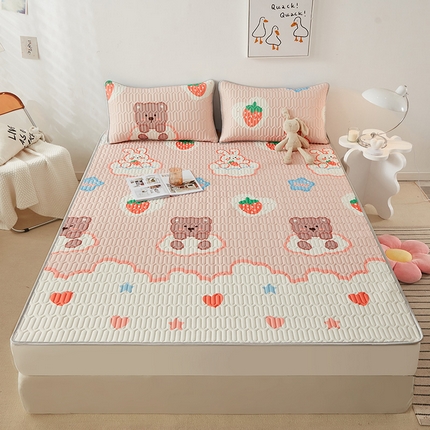 91家纺网 家纺一手货源 找家纺 （总）柔品 2025新款0.45乳胶凉席夏被四件套（床单款）