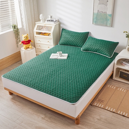 91家纺网 家纺一手货源 找家纺 （总）小萌虎 2024新款凉感冰丝印花床单款胶质凉席