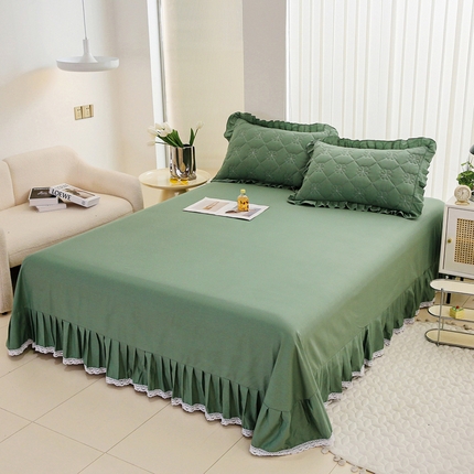 91家纺网 家纺一手货源 找家纺 （总）情煊家纺 2024新款全棉床单单品纯色床单斜纹花边床单系列-印花款