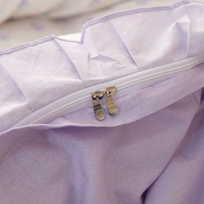 91家纺网 家纺一手货源 找家纺 一米阳光 2024新款2月全棉花边款四件套 叶芷