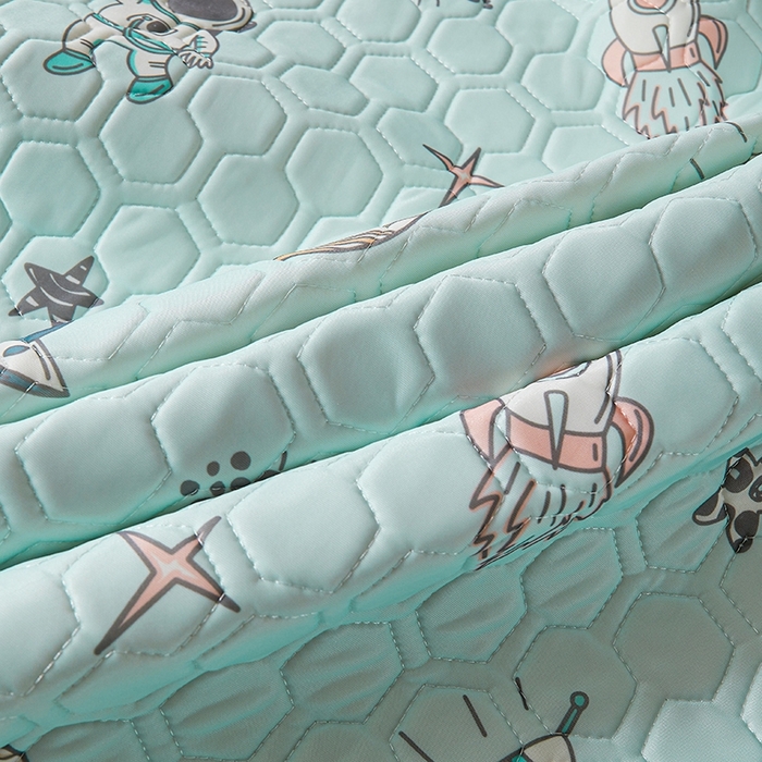 91家纺网 家纺一手货源 找家纺 （总）小萌虎 2024新款凉感冰丝印花床单款胶质凉席