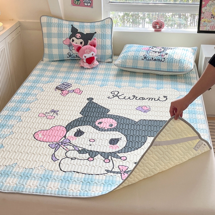 91家纺网 家纺一手货源 找家纺 金爱家 2024新款乳胶凉席-库洛米系列 棒棒糖库洛米