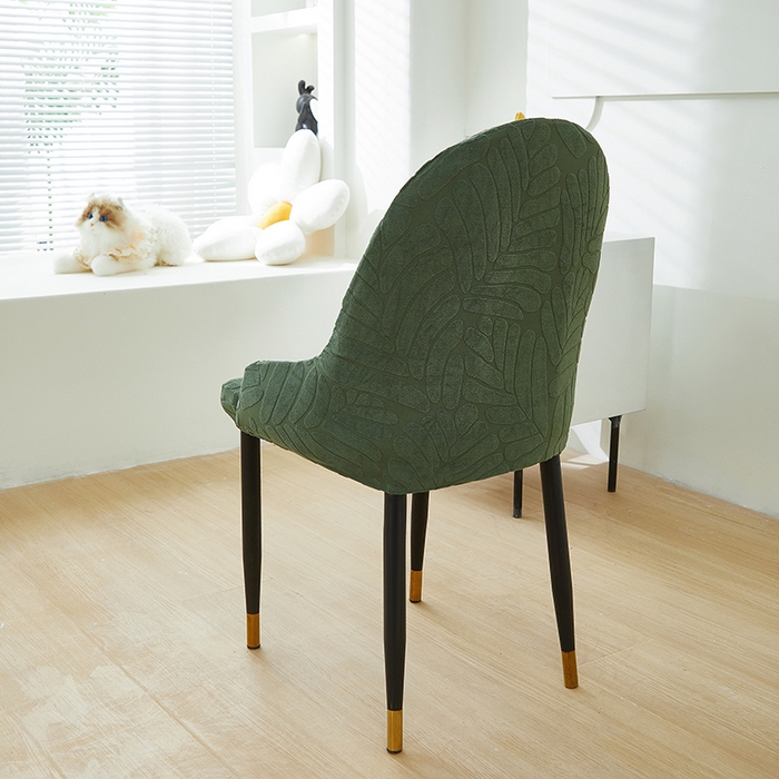 91家纺网 家纺一手货源 找家纺 共鸣沙发套 2024新款臻品提花系列椅套（扶手款弧形椅套） 织叶-松绿