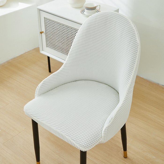 91家纺网 家纺一手货源 找家纺 共鸣沙发套 2024新款玉米绒系列椅套（扶手款弧形椅套） 玉米绒-白色