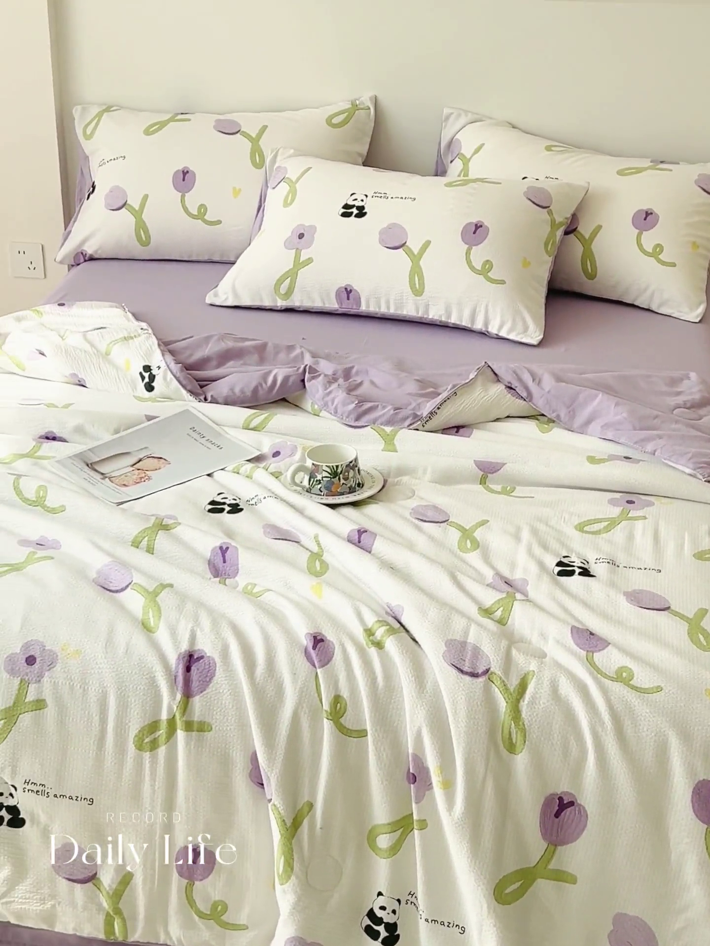 91家纺网 家纺一手货源 找家纺 畅销被业 2024新款A类泡芙棉印花夏被 元气熊猫