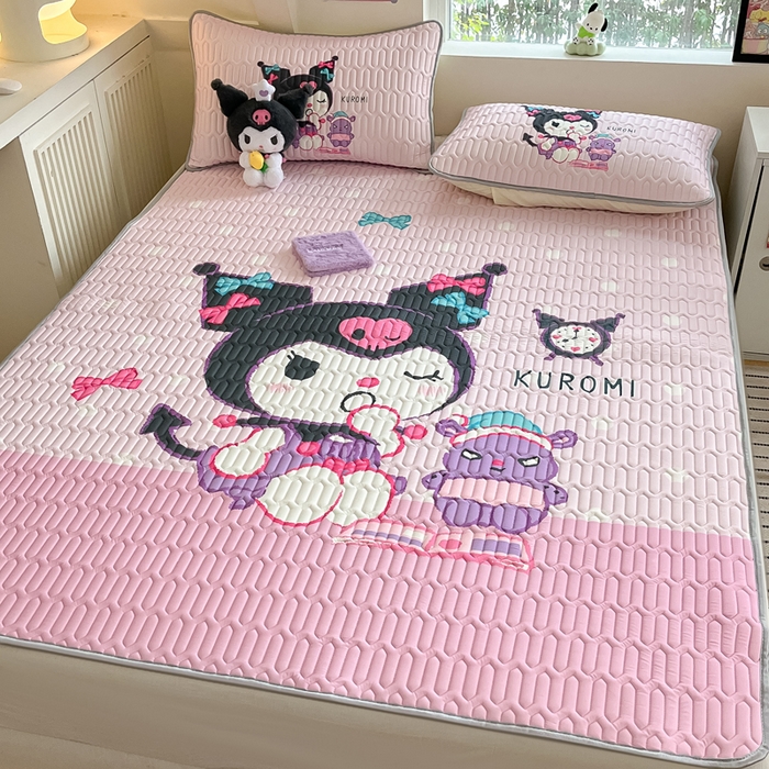 91家纺网 家纺一手货源 找家纺 金爱家 2024新款乳胶凉席-库洛米系列 朗读库洛米