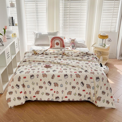 91家纺网 家纺一手货源 找家纺 八方汇 204新款A类母婴级针织夏被  动物联盟