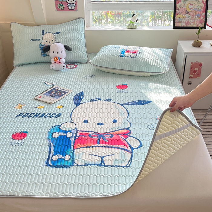 91家纺网 家纺一手货源 找家纺 金爱家 2024新款乳胶凉席-库洛米系列 滑板帕哈狗