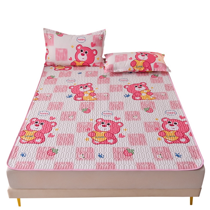 91家纺网 家纺一手货源 找家纺 床笠人家 2025新款全棉夹棉防水床垫 可爱熊