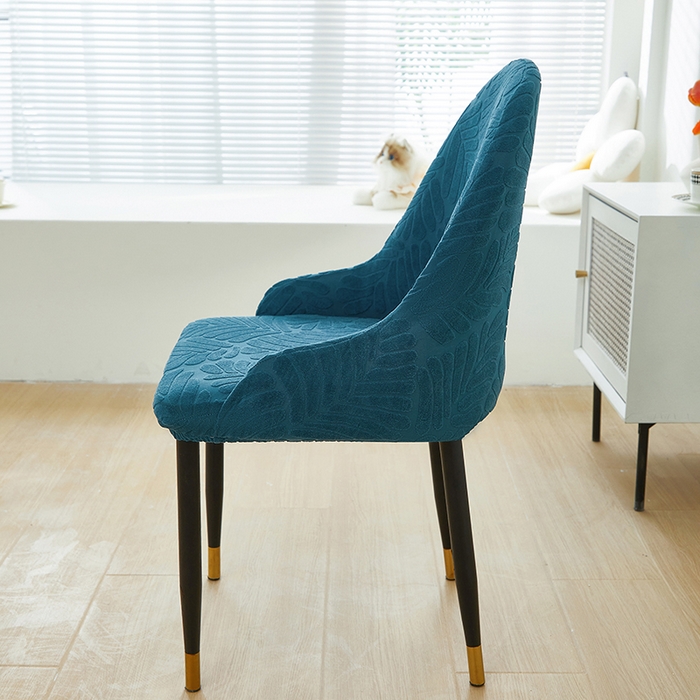 91家纺网 家纺一手货源 找家纺 共鸣沙发套 2024新款臻品提花系列椅套（扶手款弧形椅套） 织叶-净蓝