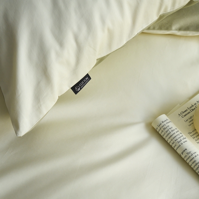 91家纺网 家纺一手货源 找家纺 安莱生活 2024新款100s长绒棉贡缎双拼四件套 月光白-草绿