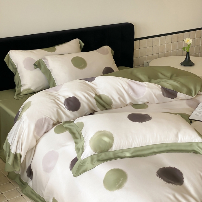 91家纺网 家纺一手货源 找家纺 优悦 2024新款天丝印花四件套 波普时尚-白