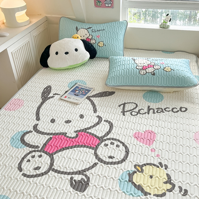 91家纺网 家纺一手货源 找家纺 金爱家 2024新款乳胶凉席-库洛米系列 波点帕哈狗