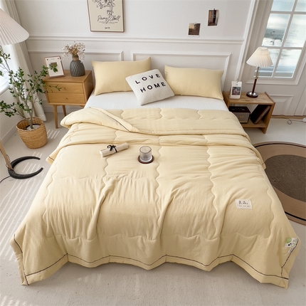 91家纺网 家纺一手货源 找家纺 （总）丝幔家纺 2025新款A类泡泡纱镶边款夏被