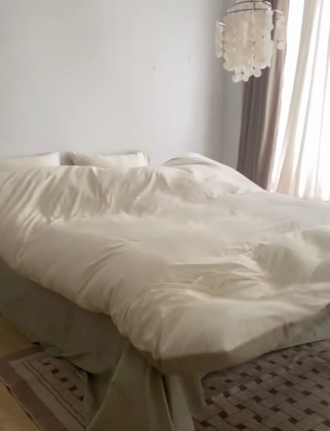 91家纺网 家纺一手货源 找家纺 安莱生活 2024新款100s长绒棉贡缎双拼四件套 月光白-草绿