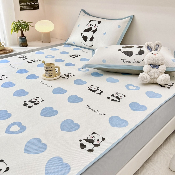 91家纺网 家纺一手货源 找家纺 （总）全季家居 2024新款5A抗菌小清新数码印花冰藤席