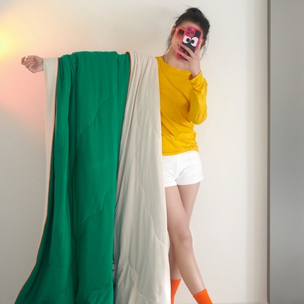 91家纺网 家纺一手货源 找家纺 （总）头等舱 2025新款3.0版凉感A类锦氨（160克）20大豆抗菌夏被（配礼盒）