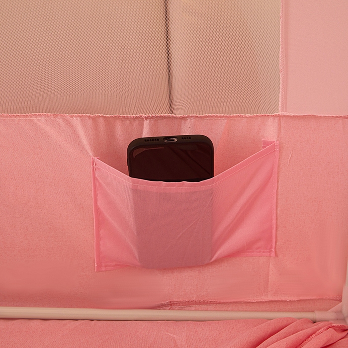 91家纺网 家纺一手货源 找家纺 迪凡保罗 2025新款城堡遮光防摔坐床蚊帐 花园小兔