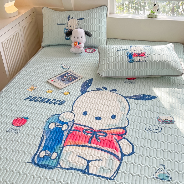 91家纺网 家纺一手货源 找家纺 金爱家 2024新款乳胶凉席-库洛米系列 滑板帕哈狗