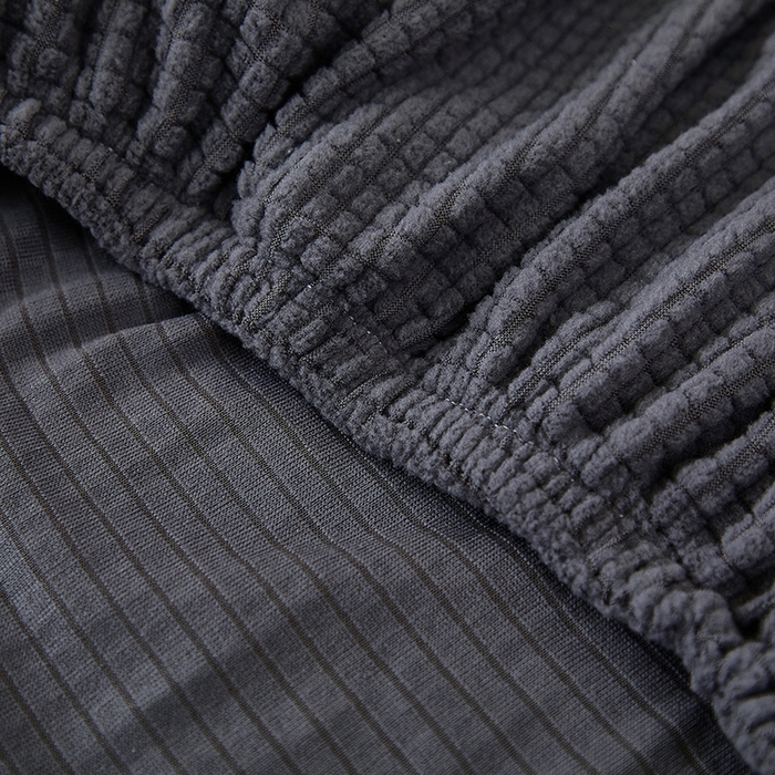 91家纺网 家纺一手货源 找家纺 共鸣沙发套 2024新款玉米绒系列椅套（扶手款弧形椅套） 玉米绒-深灰