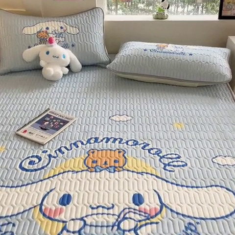 91家纺网 家纺一手货源 找家纺 金爱家 2024新款乳胶凉席-库洛米系列 汽水玉桂狗