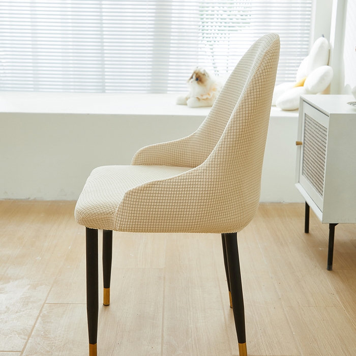 91家纺网 家纺一手货源 找家纺 共鸣沙发套 2024新款玉米绒系列椅套（扶手款弧形椅套） 玉米绒-米色