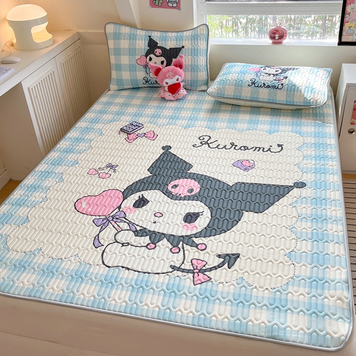 91家纺网 家纺一手货源 找家纺 金爱家 2024新款乳胶凉席-库洛米系列 棒棒糖库洛米