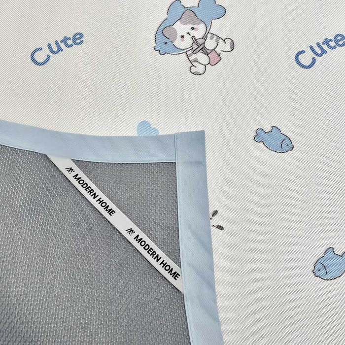 91家纺网 家纺一手货源 找家纺 全季家居 2024新款5A抗菌小清新数码印花冰藤席 贪吃小猫（床席款）