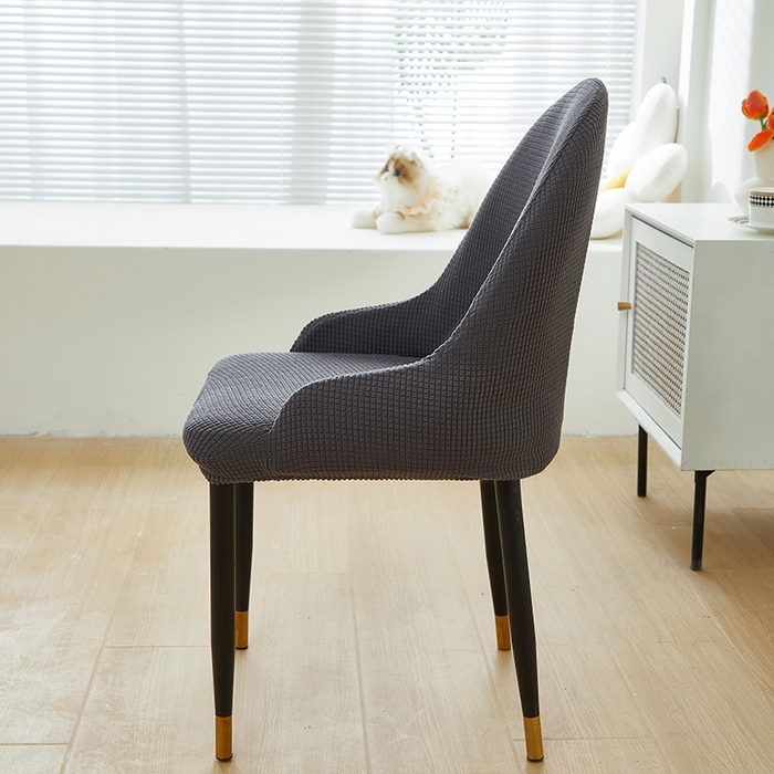 91家纺网 家纺一手货源 找家纺 共鸣沙发套 2024新款玉米绒系列椅套（扶手款弧形椅套） 玉米绒-深灰