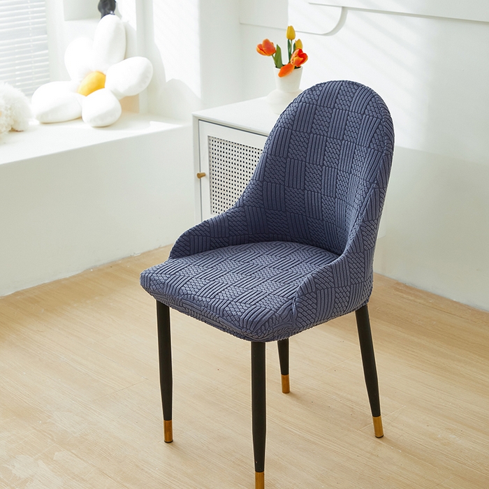 91家纺网 家纺一手货源 找家纺 共鸣沙发套 2024新款摇粒绒提花交织纹系列椅套（扶手款弧形椅套） 格纹-深灰